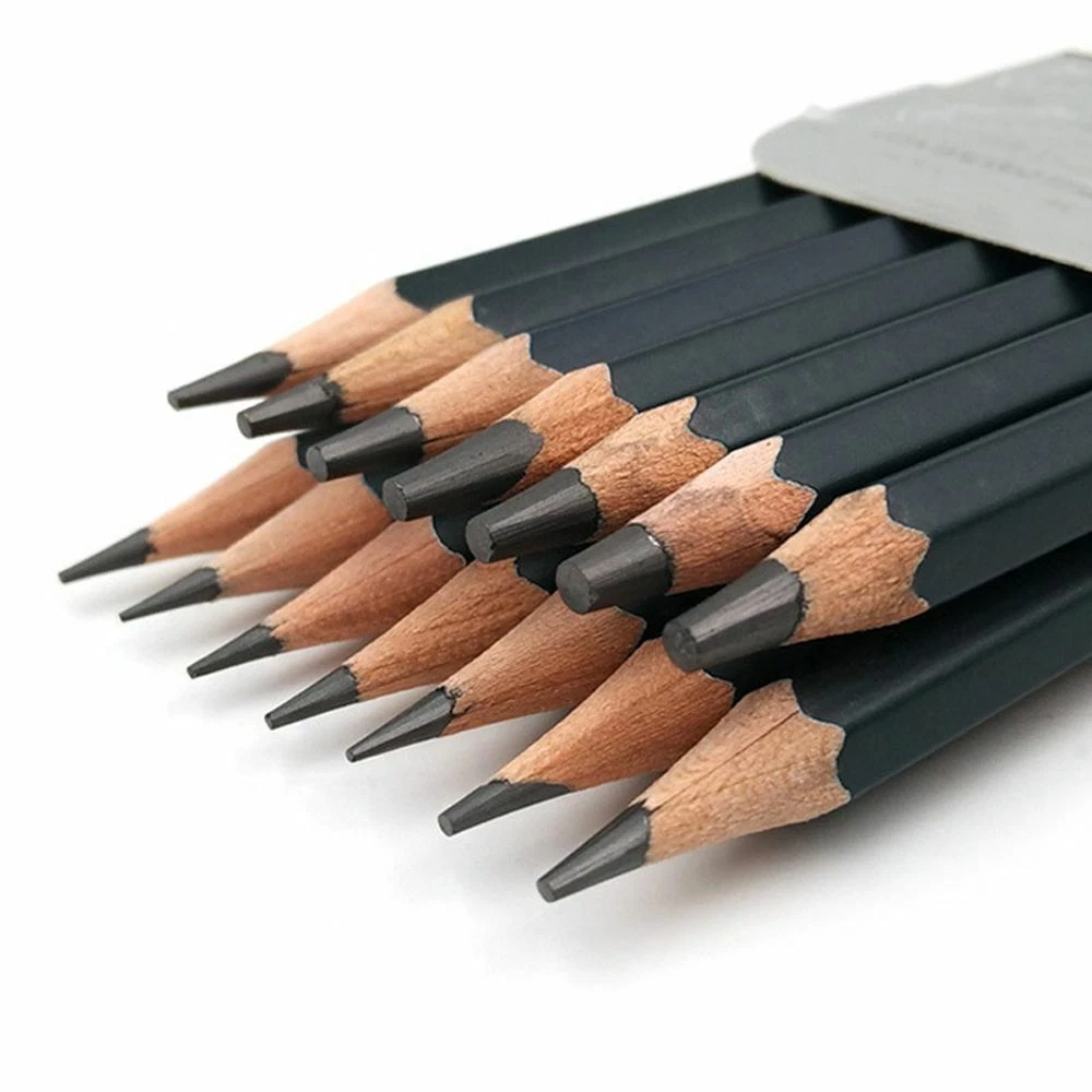 14 x Professional Sketch Drawing Pencil Set HB 2B 6H 4H 2H 3B 4B