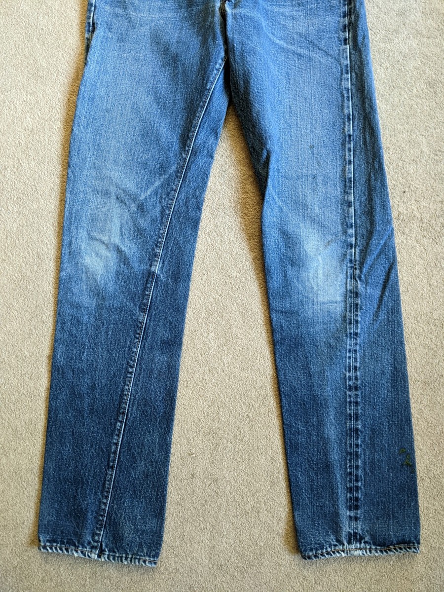 Vtg Levi's 501 selvedge jeans 29 x 34 measured USA made
