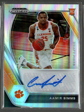 2021-22 Prizm Draft Picks Draft Picks Prizms Silver #15 Aamir Simms Auto