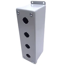 nVent Hoffman E4PBGXM 13531 Pushbutton Enclosure, 4-Hole, ø22.5mm, Steel