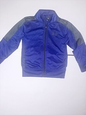 Boys Under Armour Size 5 Zip Up Jacket Blue Gray