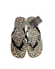 NEW No Boundaries Cheetah Print Flip Flops Women Size 7