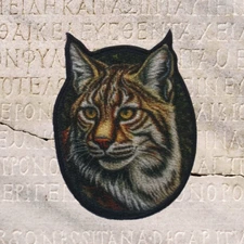 Bobcat Walking Patch iron-on WILD ANIMAL BADGE Lynx LION TIGER SOUVENIR APPLIQUE