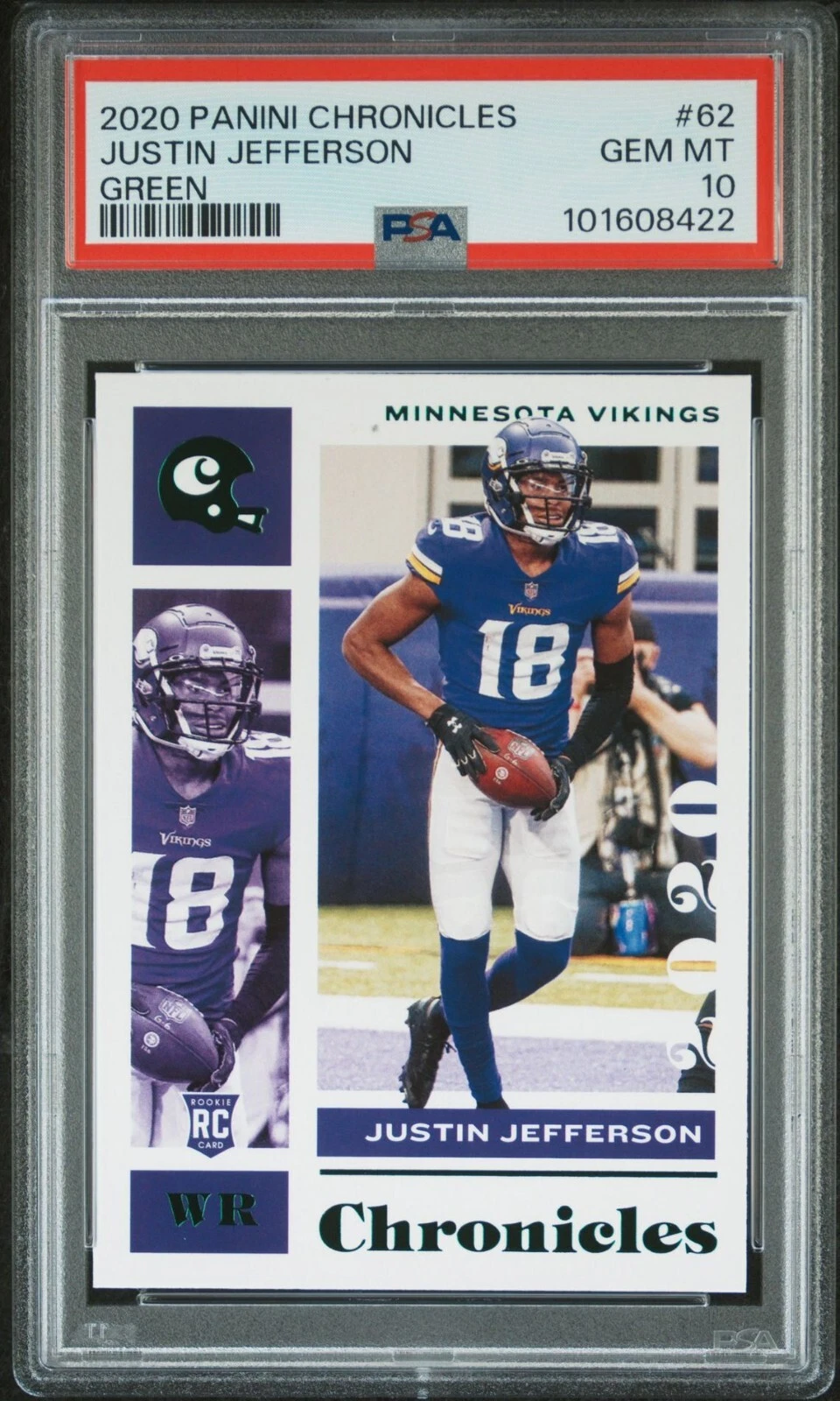 Justin Jefferson Panini Chronicles #62 Green