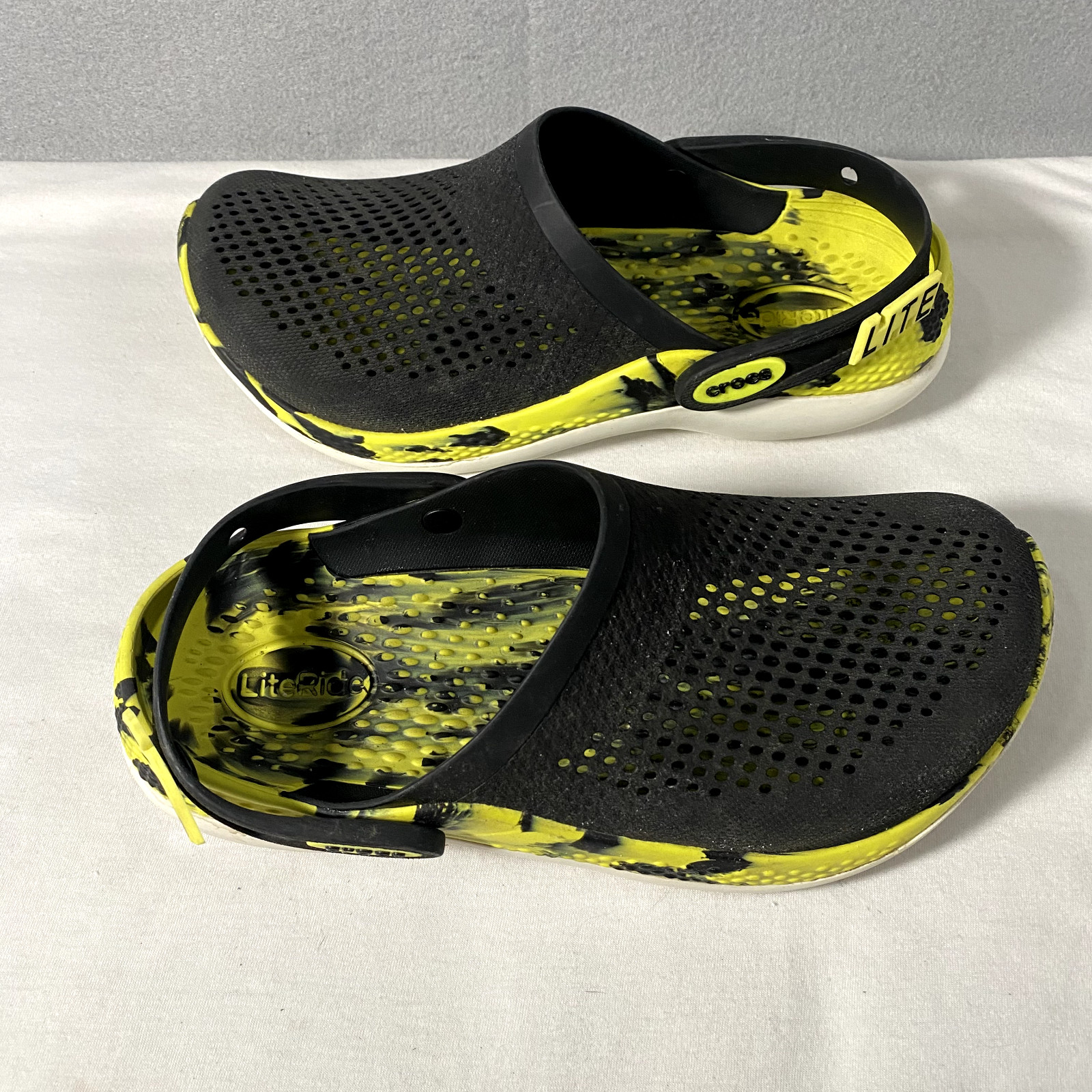 Crocs Ride Lite Black Yellow Camo Slip On Clog Shoes … - Gem