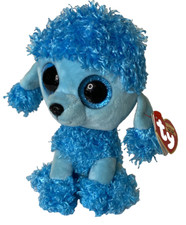 TY Beanie Boos 6" MANDY Blue Poddle Dog Plush Stuffed Animal Toy With Tags