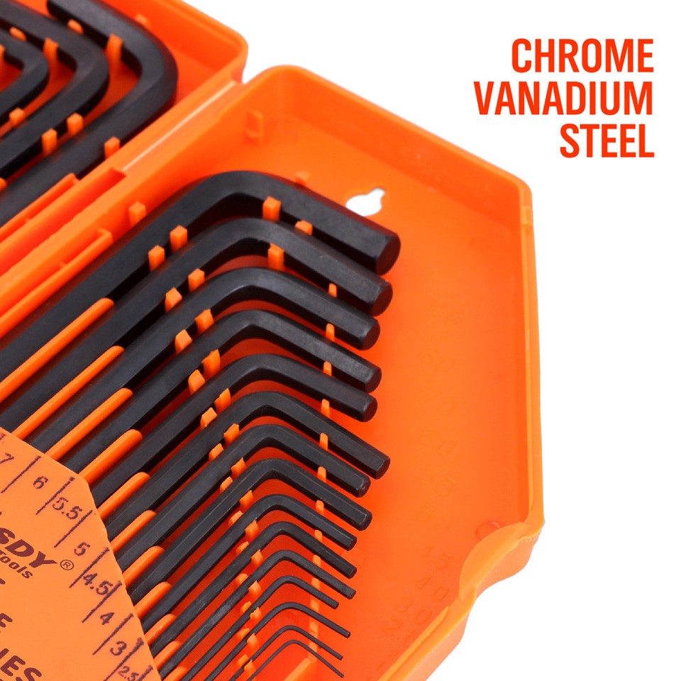 Allen Wrench Hex Key Set 31pc Set METRIC & SAE Standard Short Long Arm ...