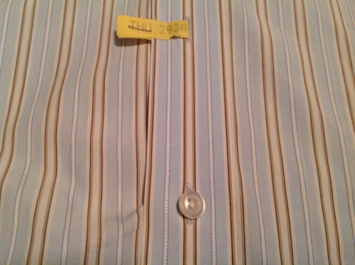 Robert Talbott Best of Class 15,5 33 Hemd French Cuff blau braun gestreift I13 - Bild 6 von 9