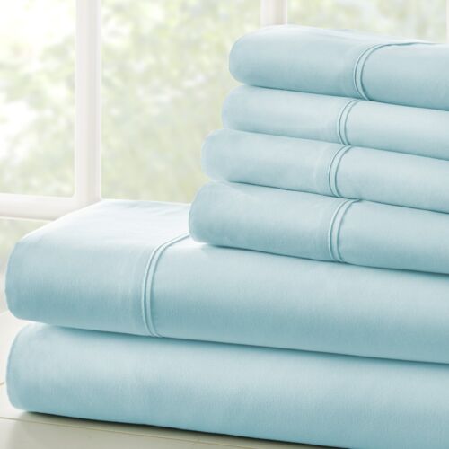 Luxury 6PC Sheets Set Comfort by Kaycie Gray Hotel Collection - Picture 1 of 18