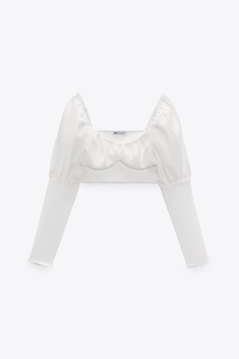 【美品】bow.a PUFF TOPS ホワイト bow.a】パフトップスPUFF TOPS