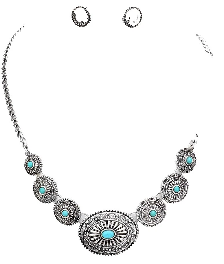 Turquoise Silver Plated Fashion Jewelry Sets