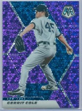 2021 PANINI MOSAIC QUICK PITCH PURPLE PRIZM GERRIT COLE #87 27/50