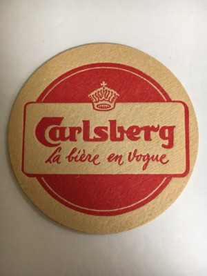 Vtg Denmark Beer Coaster Carlsberg La Biere Vogue Man Cave Bar Copenhagen VVPS