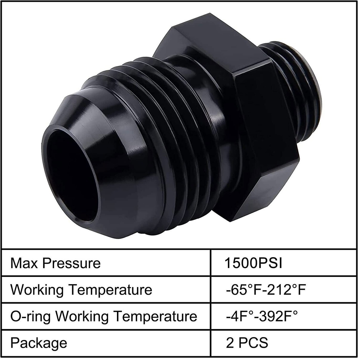 EVIL ENERGY 10AN Flare To AN6 ORB Male O-Ring 2PCS Fitting