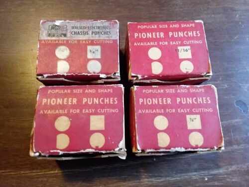 Walsco Pioneer Chassis Punches Lot of 4 Different Sizes Vintage - Picture 1 of 11