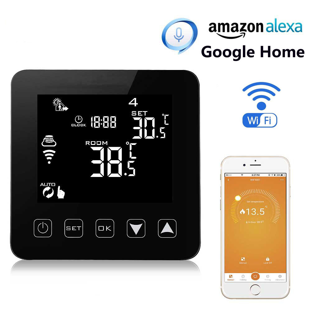 Smart Thermostat Wifi Alexa Central Heating Room Termostato Underfloor Heating-image