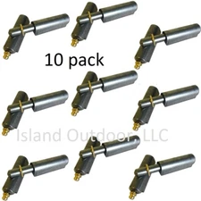 TEN 4" Weld-on Steel bbq pit smoker door Bullet Hinges w/ Brass Bushing zerk 