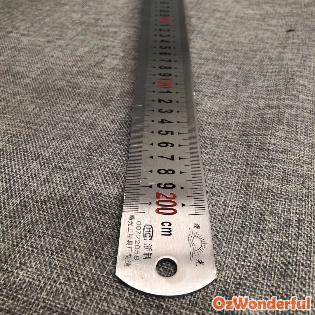 Ruler 2m 200cm Long Hard Steel Metal Measure Accuracy Straight Home Workshop