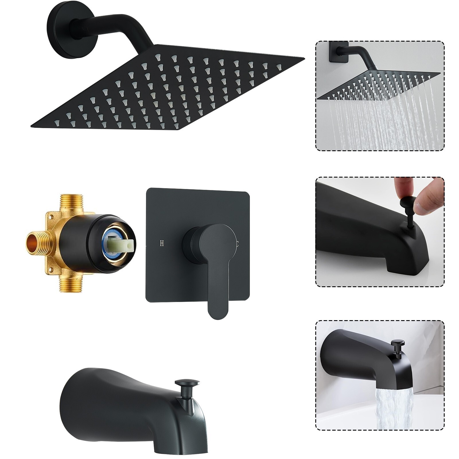 And Bathtub Spout With Valve