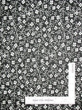 Spring Fling Heart Flowers Swirl Vines Gray-Black Cotton Fabric MDG By The yard