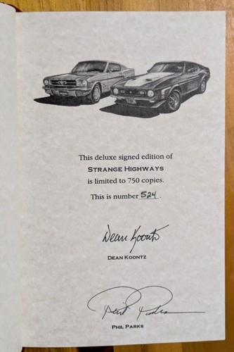 SIGNED: Strange Highways by Dean Koontz First Edition 1995 HC/Slip-Cased Unread - Picture 7 of 13