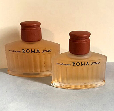 2 alte Flakons FACTICEs '' ROMA HOMME '' von Laura BIAGIOTTI