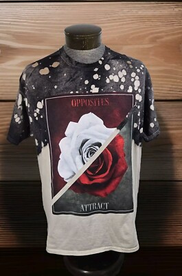 Rue 21 T Shirt Womens L Multicolor Opposites Attract Graphic Print Short Sleeve