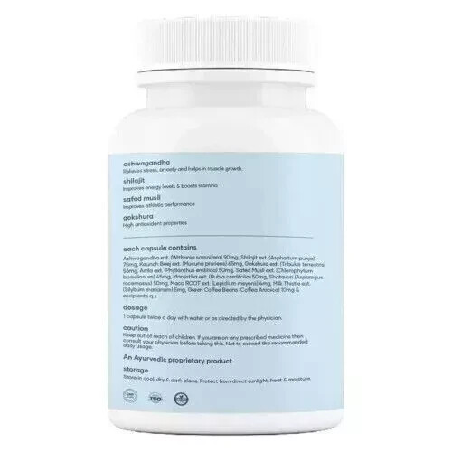 mars by GHC Surge Max, 60 Caps | Shilajit Ashwagandha, Gokshura, Safed Musli