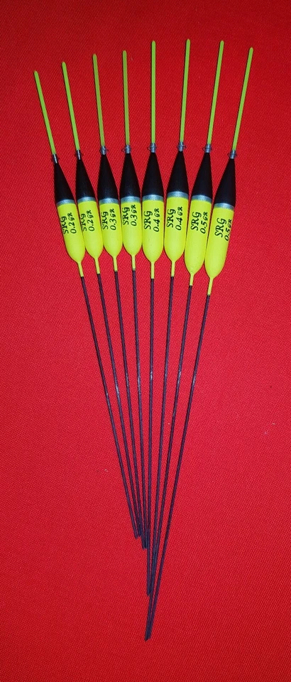 SRG POLE FLOATS 8 x verschiedene hochwertige Angelrute Schwimmer (Pack 335Y8)