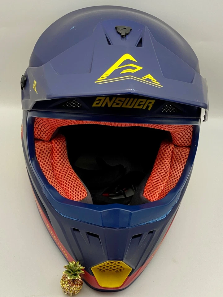 ANSWER RACING YOUTH AR1 CHARGE HELMET, PINK/YELLOW/MIDNIGHT, MEDIUM, 446108 - Image 3 of 4