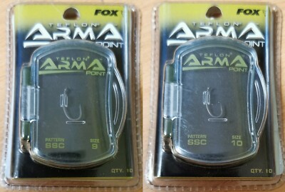 Fox Teflon Arma Point Hooks SSC Size 9 and 10 / Carp Fishing / Feeder Fishing