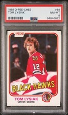 1981 O-PEE-CHEE 59 TOM LYSIAK PSA 8