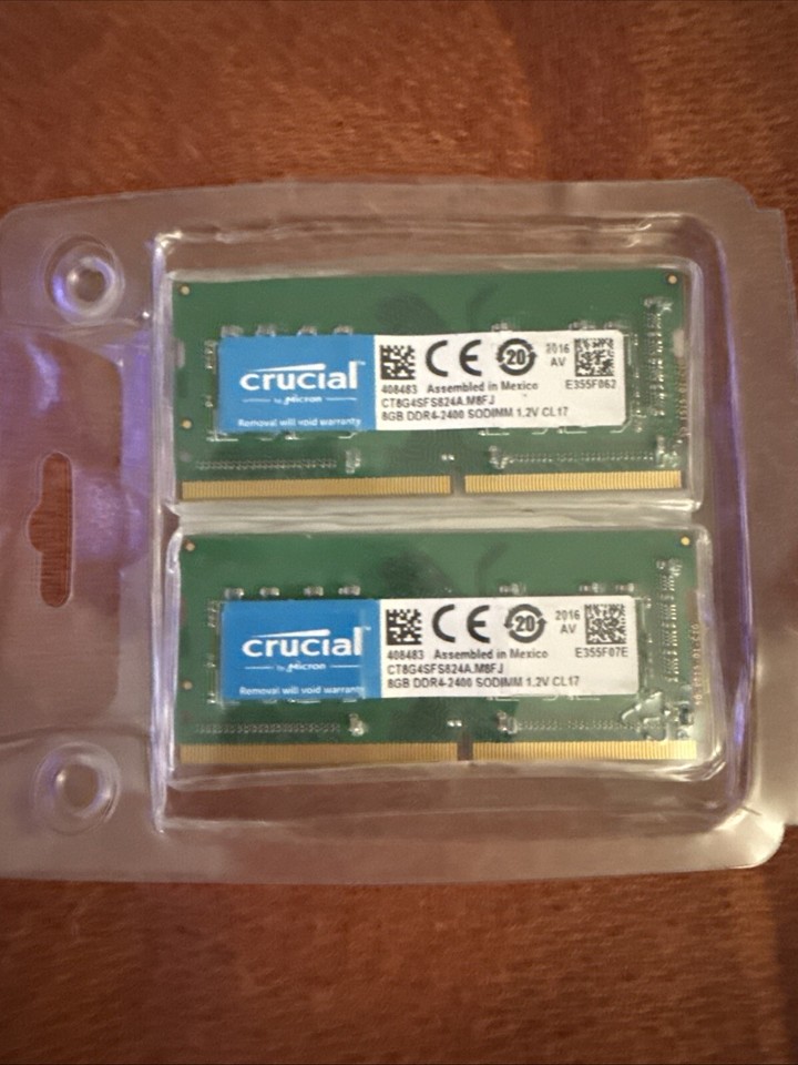 Crucial Ct2k8g4sfs824a 2x Crucial 16GB (2x8GB) DDR4 2400MHz SODIMM