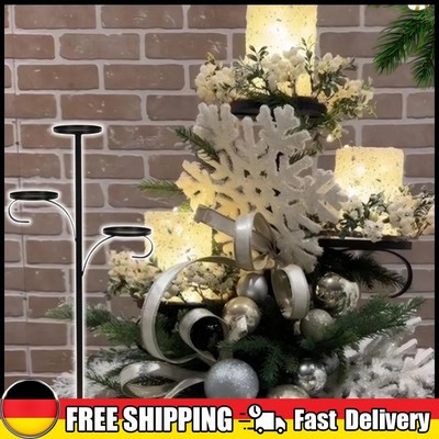 Black Triple Tree Toppers Candelabra Tree Toppers for Christmas Holiday Decors