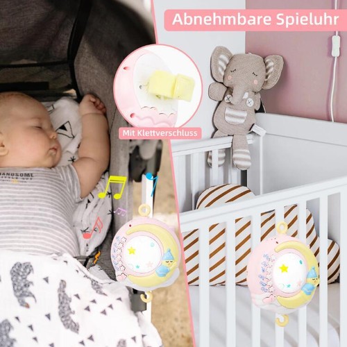 Baby Musical Crib Bed Bell Cot Mobile Stars Dreams Light Nusery Lullaby Toy New - Picture 7 of 13