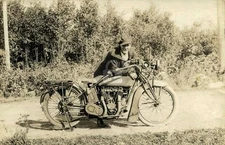 Motorcycle "Excelsior" RPPC Photo Postcard COPY