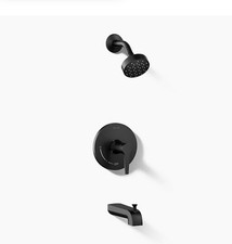 Kohler K-TS97074-4G-BL Matte Black Pitch Bath and Shower Trim Kit