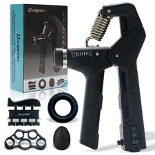 Grip Strength Trainer, 5-Level Adjustable Hand Gripper (11-220 lbs) Hand Exer...