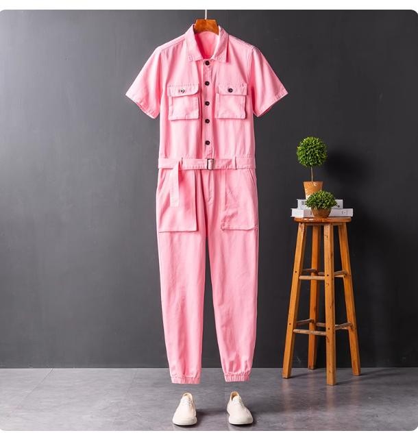 Mono para hombre manga corta ropa de trabajo traje de caldera mono vestido elegante monos