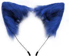 Cat Fox Faux Fur Ears Headband Cute Halloween Fancy Dress Cosplay Handmade Anima