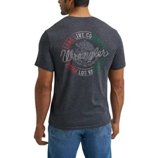Wrangler Men's Mexico Graphic Heather Black T-Shirt 112372808