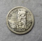 CANADA SILVER DOLLAR 1958 BU SILVER COIN ( stock# 22)