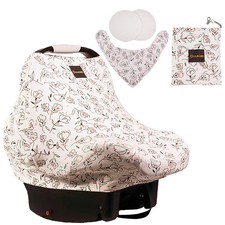 Nursing Scarf Multi-Use - Breathable Car Seat, Stroller, and Cart Cover for B...