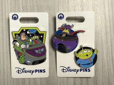 Disney Parks Trading Pins Toy Story Zurg/Alien & Buzz Lightyear Ride Lot Of 2