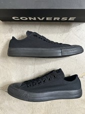 Converse Chuck Taylor All Star Low All Black Monochrome M5039 Sz 6 Men 8 Lady