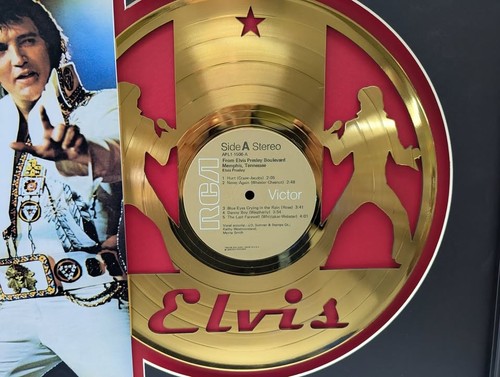 Elvis Presley Laser Cut Limited Edition Gold or Platinum LP Display - Picture 2 of 6