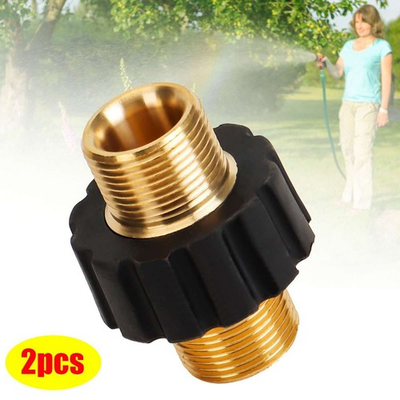 #ad #ad 2Pcs Brass Pressure Washer Connector Quick Connect Fitting M22 14mm Hose Adapter $14.39