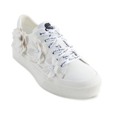 Women's Georgia Lace-Up Embellished Sneakers Bright White
