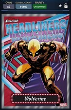 Marvel Collect 24 Finest Headliners Silver Wolverine Digital