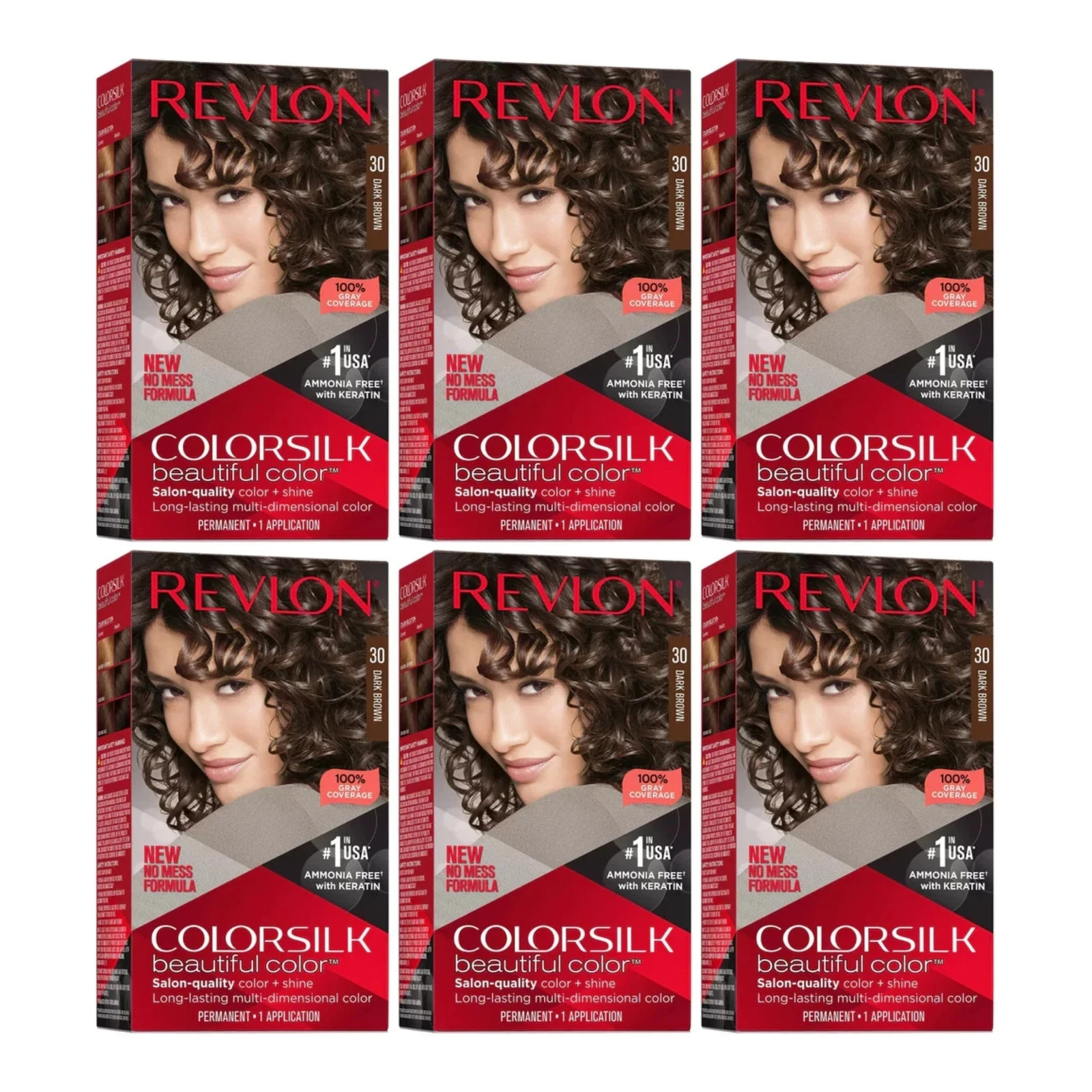 Silk Permanent Hair Color # 30 Dark Brown